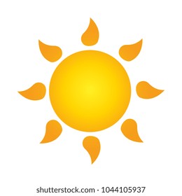 summer sun isolated icon
