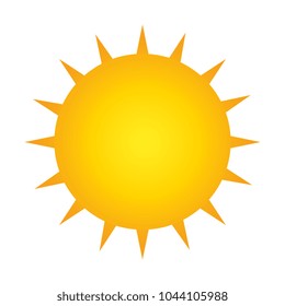 Summer Sun Isolated Icon Stock Vector (Royalty Free) 1044105988