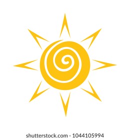summer sun isolated icon