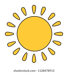 summer sun isolated icon