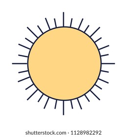 summer sun isolated icon