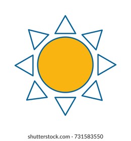 summer sun isolated icon