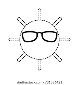 summer sun isolated icon