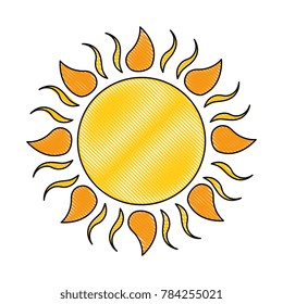 summer sun isolated icon