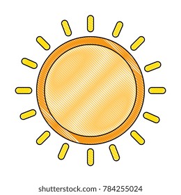 summer sun isolated icon