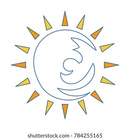 summer sun isolated icon