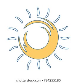 summer sun isolated icon