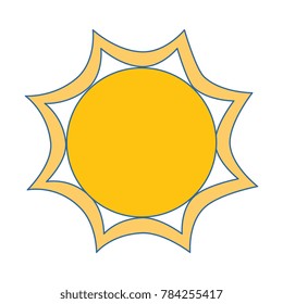 summer sun isolated icon