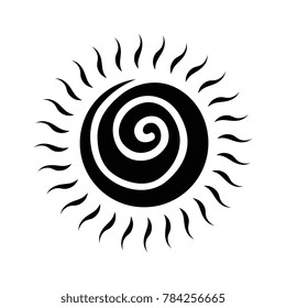 summer sun isolated icon