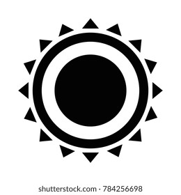 summer sun isolated icon