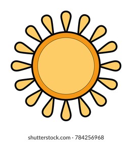 summer sun isolated icon