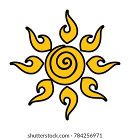 summer sun isolated icon