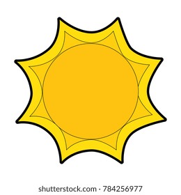 summer sun isolated icon