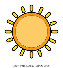 summer sun isolated icon