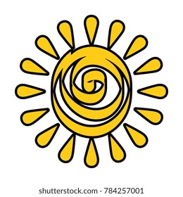 summer sun isolated icon