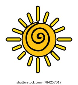 summer sun isolated icon