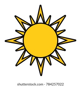 summer sun isolated icon