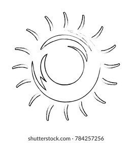 summer sun isolated icon