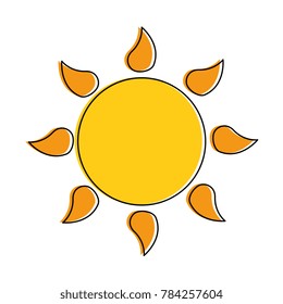 summer sun isolated icon