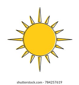 summer sun isolated icon