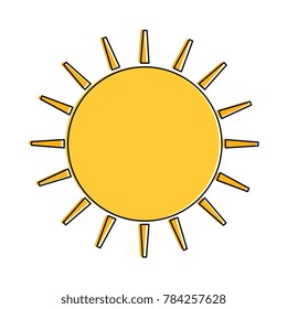 summer sun isolated icon