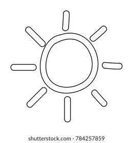 summer sun isolated icon