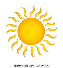 summer sun isolated icon vector illustration design