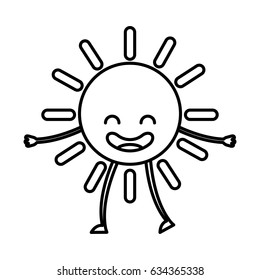 summer sun kawaii character