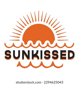 Summer sun kissed funny design