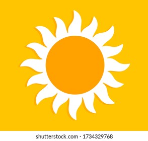 Summer sun label or banner background. Vector illustration.