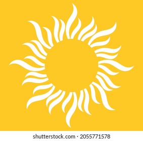 Etiqueta solar de verano o fondo de banner. Ilustración vectorial.