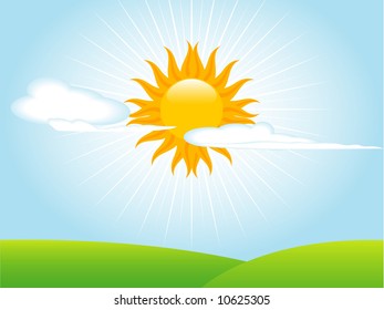 Summer sun landscape