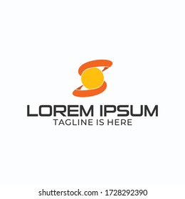 Summer sun logo design with white background.