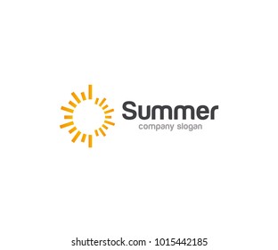 Summer Sun Logo Template