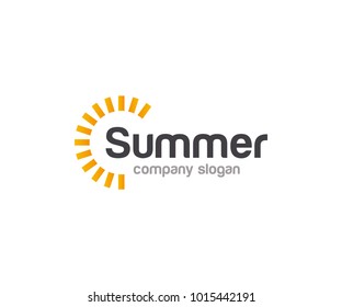 Summer Sun Logo Template