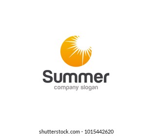 Summer Sun Logo Template