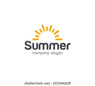 Summer Sun Logo Template