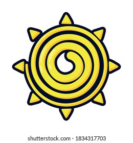 summer sun mexican flat style icon vector illustration design