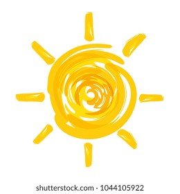 summer sun painted icon