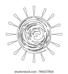 summer sun painted icon