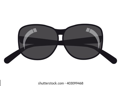 Summer sun protection fashion sunglasses realistic icons set isolated vector illustration. Fashion sunglasses and stylish summer accessory sunglasses. Summer sunglasses lens wear protection eye.