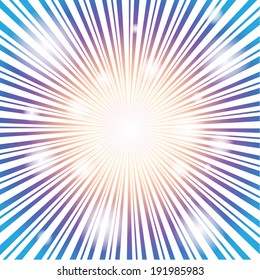 summer sun ray burst vector image illustration