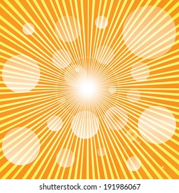 summer sun ray burst vector image illustration