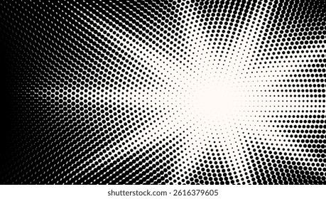 Summer Sun With Rays In Halftone Style Background. EPS10 Vector