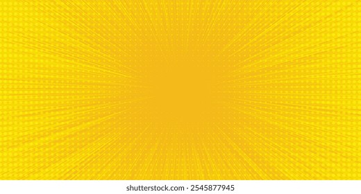 Summer sun rays, sunburst, light rays, sunbeam background abstract yellow. Comic book speed line radial background.