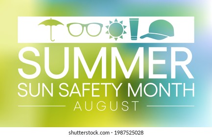 Summer sun safety month is observed every year in August, celebrated to aware about some of the damaging effects of ultraviolet (UV) exposure, and tips to help protect people during the summer months.