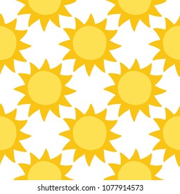 Summer sun seamless pattern can be used for wallpaper, pattern fills, web page background, surface textures.