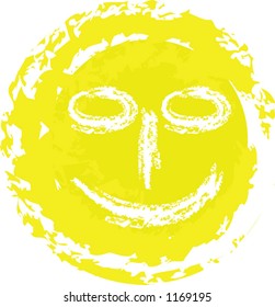 Summer: summer sun. Sun with a smile.
