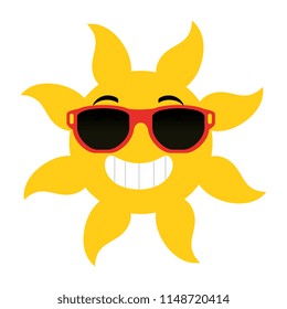 summer sun with sunglasses