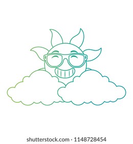 summer sun with sunglasses
